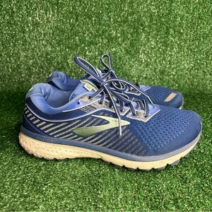 Brooks Ghost 12 Shoes Womens Size 9.5 D Wide Blue Running Sneakers
